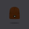 DOLLY NOIRE  Classic Logo Label Beanie Brown